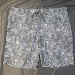 ZEROXPOSUR Mens Swim Trunks Shorts Beach Pool  C88501S  Black Digital Graphic XL